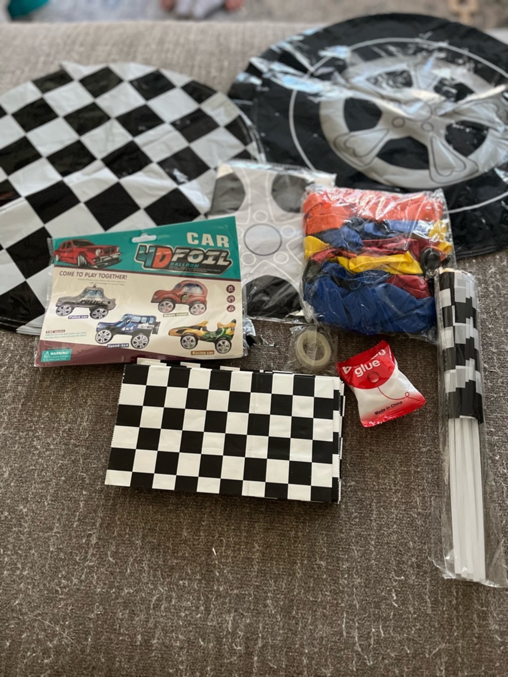 Race Day Party Kit — Black & White Checkered Decor